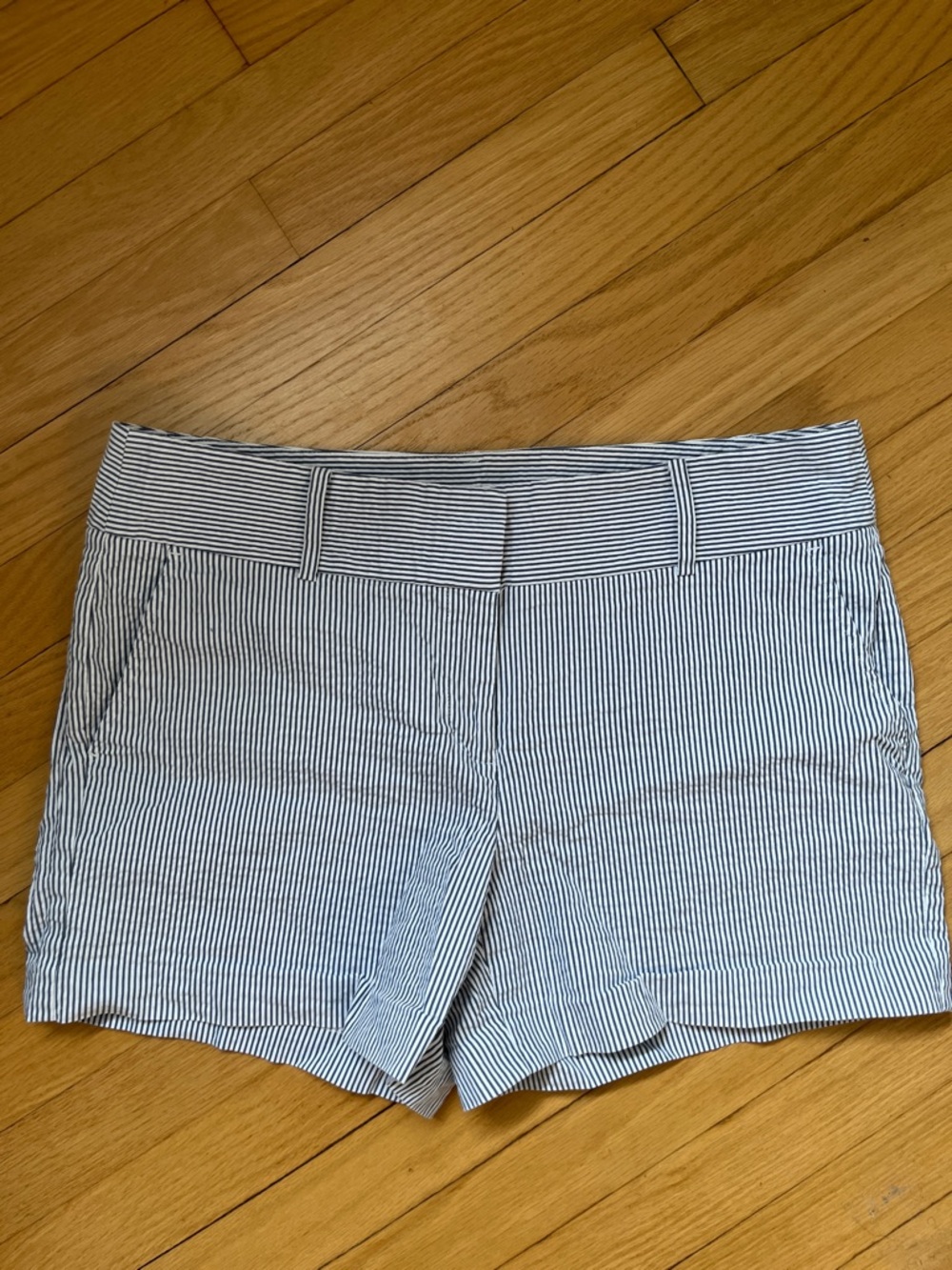 Blue & White Seersucker Shorts